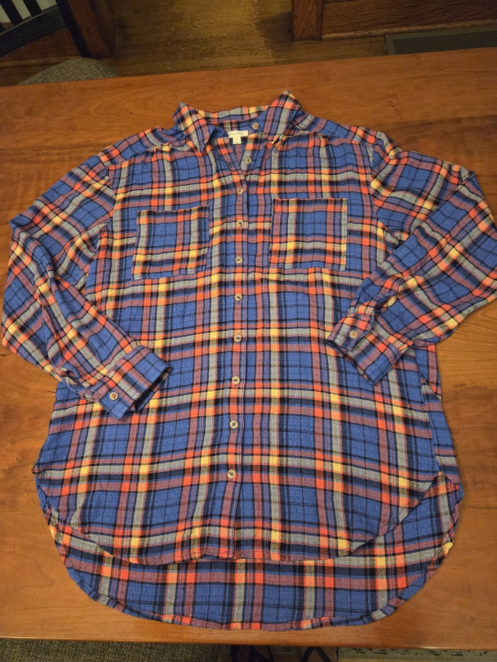 Woman's Anthropologie Pilcro Hadley Relaxed Plaid Button Down
